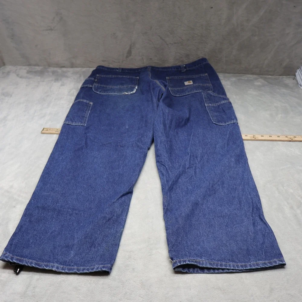 Carhartt Jeans‎ Men 38x30 Medium Wash Flame Resistant Denim Loose Fit Dungaree